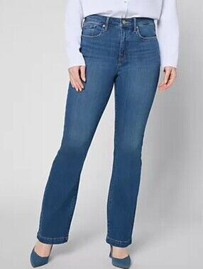 NYDJ Barbara Bootcut Lift X Tuck High Rise Medium Wash Stretch Jean Sz 12
